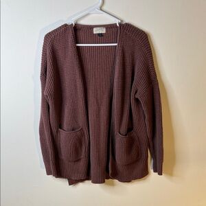 🔴 Universal Thread Women's Burnt Red Open-Front Cardigan Sweater - Size Medium